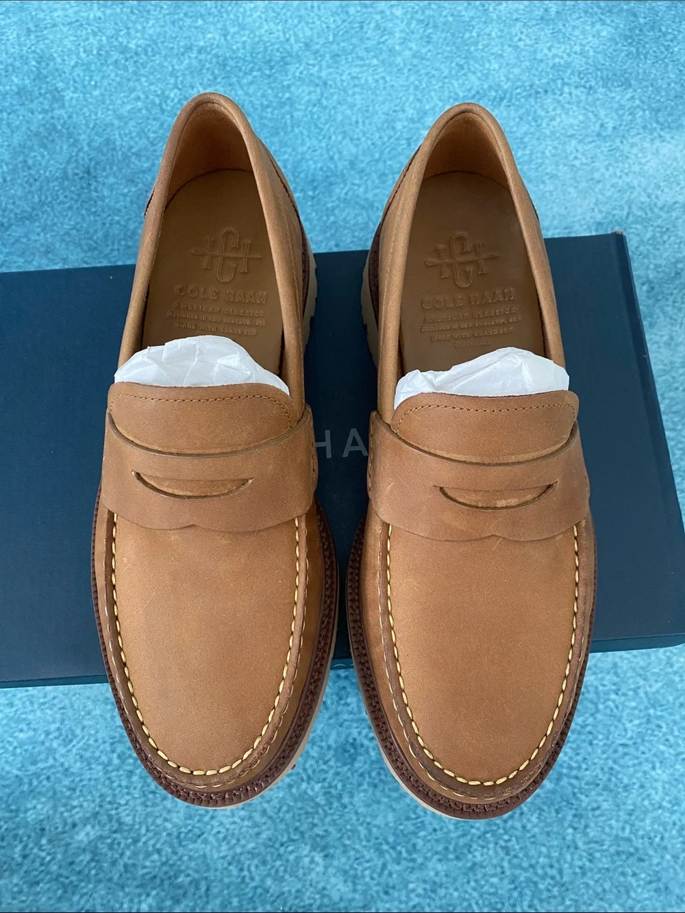 Cole Haan - Penny Loafer Men’s Shoes NWT Size 7 Never Worn NEW - Golden Honey 🗃️